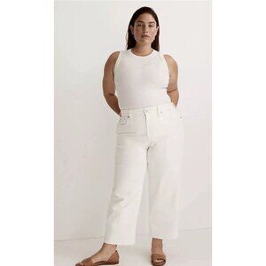 Madewell 22W The Perfect Vintage Wide Leg Crop Jeans High Rise Womens Denim NWT